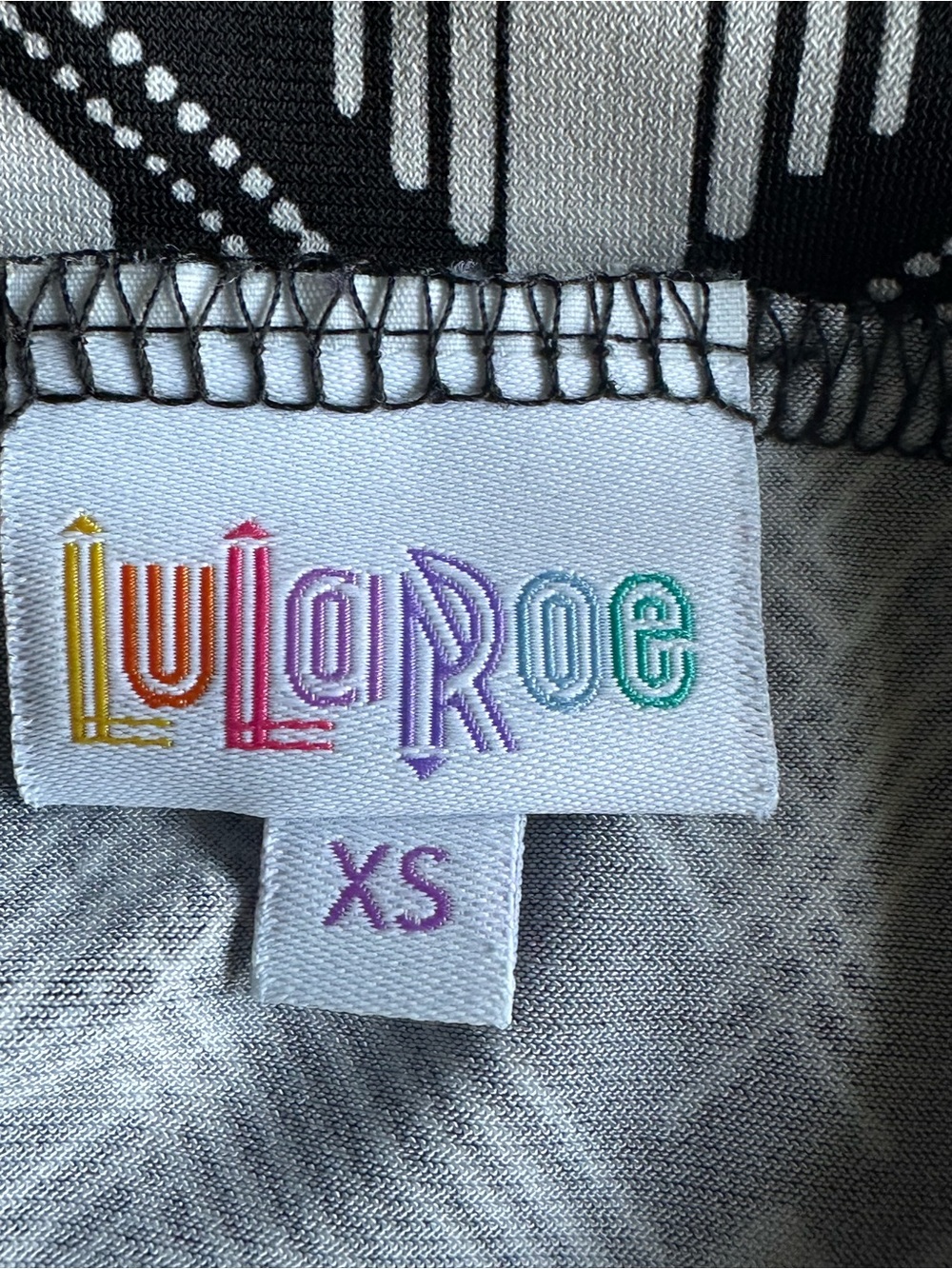 🖤 LuLaRoe Black White Geometric Maxi Skirt XS Stretch Boho Abstract Print - Picture 3 of 7